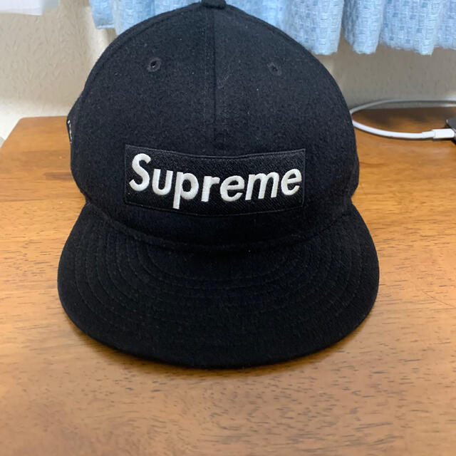 supreme new era box logo キャップ 7 3/8