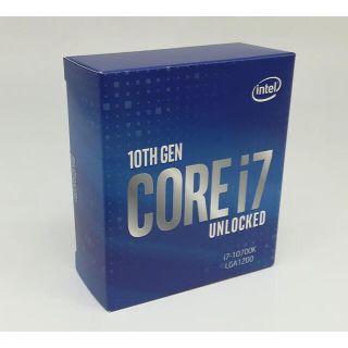 インテレクション(INTELECTION)の未使用　Intel Core i7-10700K BOX(PCパーツ)