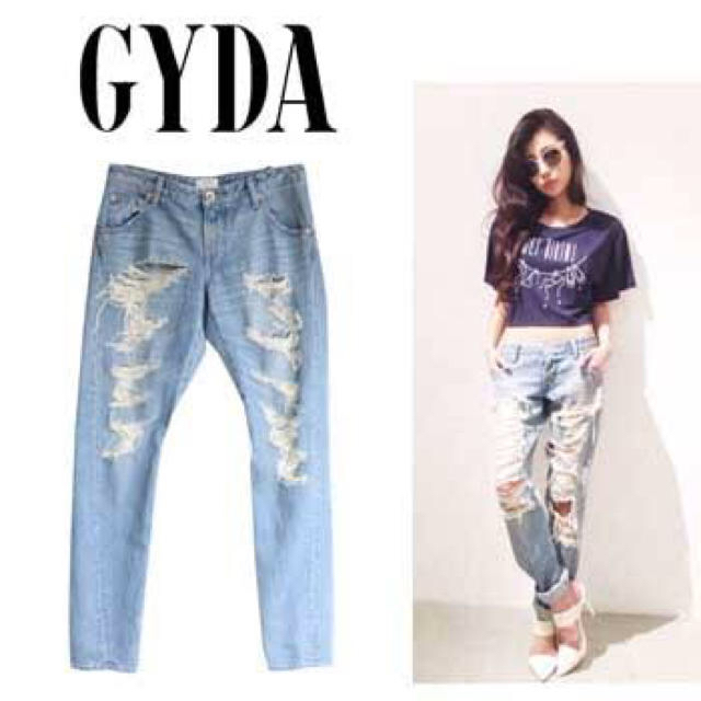 GYDA(ジェイダ)のGYDA完売クラッシュデニム👖 レディースのパンツ(デニム/ジーンズ)の商品写真