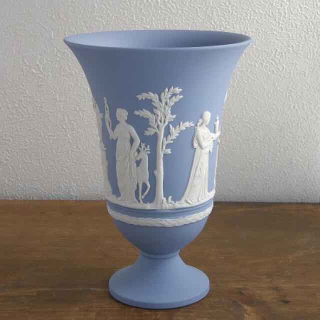 Wedgwood/ウェッジウッドジャスパーペールブルー花瓶 www