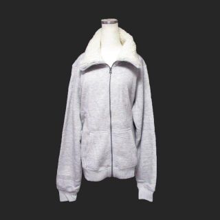 アバクロンビーアンドフィッチ(Abercrombie&Fitch)の★新品★アバクロンビー&フィッチ★襟シェルパニットJKT(Lt.Grey/XL)(ニット/セーター)