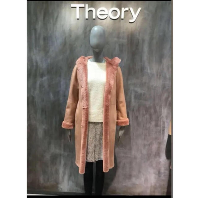 新品】theory リバーシブル ムートンコート 購入OK 36750円引き