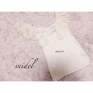 スナイデル(SNIDEL)のsnidel☆カットレースプルオーバー(カットソー(半袖/袖なし))