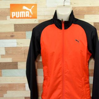 プーマ(PUMA)の【PUMA】 美品 プーマ ブラック/オレンジ ジャージ 上着 サイズL(ジャージ)