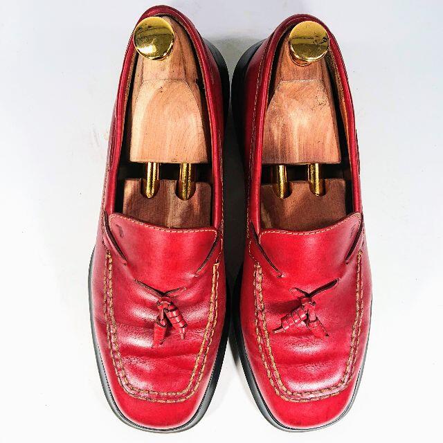TOD'S(トッズ)のTOD'S タッセルローファー 赤 24相当 除菌消臭済 レディースの靴/シューズ(ローファー/革靴)の商品写真