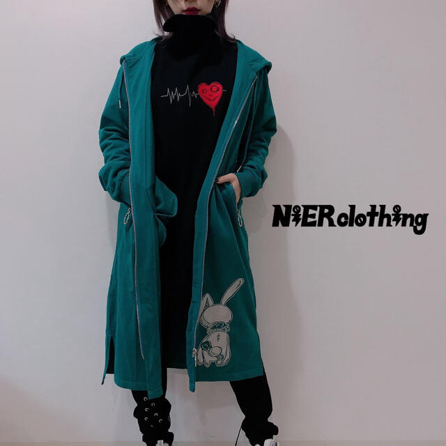 NieR 3ZIP LONG LENGTH OUTER【Emerald】パーカー 1