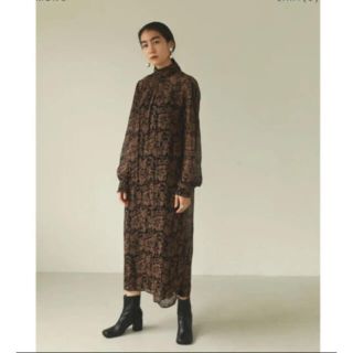 トゥデイフル(TODAYFUL)のTODAYFUL Georgette Leaf Dress ジョーゼットドレス(ロングワンピース/マキシワンピース)