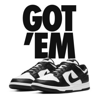 ナイキ(NIKE)のnike dunk black white 27.5(スニーカー)