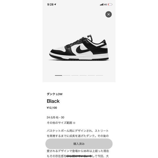 NIKE ダンク low 27.5 ブラック×ペット