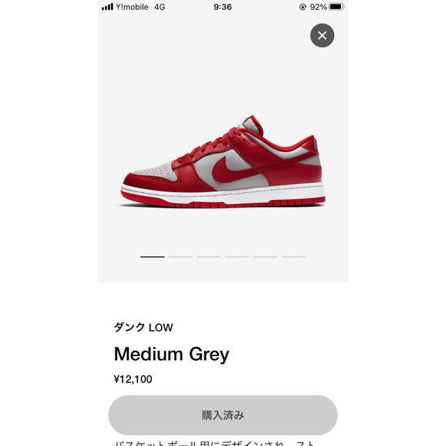 NIKE DUNK LOW "MEDIUM GREY" (UNLV)