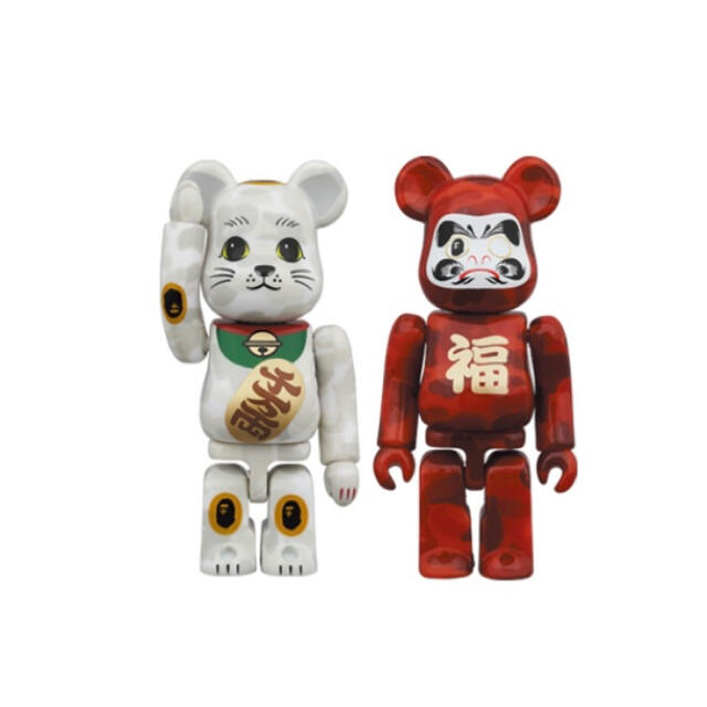 BE@RBRICK BAPE 招き猫＆達磨 100% 2セット