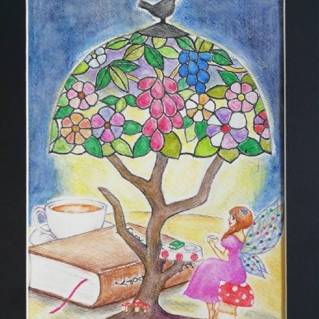美しいステンドグラスの妖精 幸運を招く妖精イラストの通販 By ローズマリー S Shop ラクマ