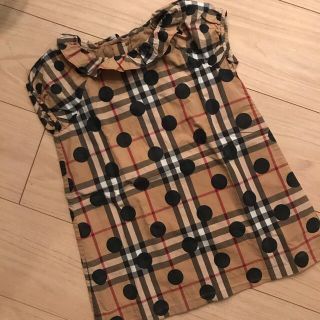 バーバリー(BURBERRY)のバーバリー　2y92cm ドットワンピース(ワンピース)