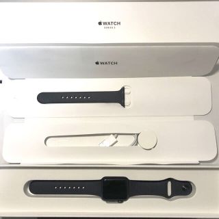 アップルウォッチ(Apple Watch)のmiyuuさん専用AppleWatch Series3 38mm スペースグレー(腕時計(デジタル))