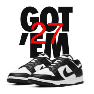 ナイキ(NIKE)のNIKE DUNK LOW RETRO WHITE/BLACK 27cm 送料込(スニーカー)