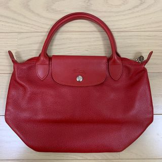 ロンシャン(LONGCHAMP)のロンシャン ルプリアージュ トートバッグ　レッド(トートバッグ)