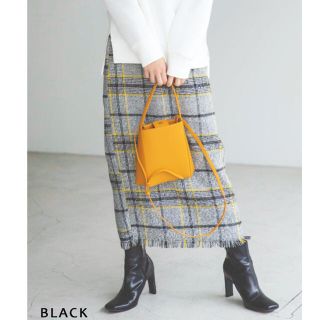 ビューティアンドユースユナイテッドアローズ(BEAUTY&YOUTH UNITED ARROWS)のBASEMENT online フリンジチェックスカート(ロングスカート)