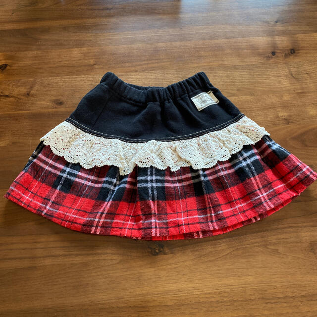 Natural Alamode チェック柄スカート 110cm キッズ/ベビー/マタニティのキッズ服女の子用(90cm~)(スカート)の商品写真