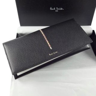 ポールスミス(Paul Smith)の【箱付】ポールスミス 長財布 ブラック マルチストライプ(長財布)