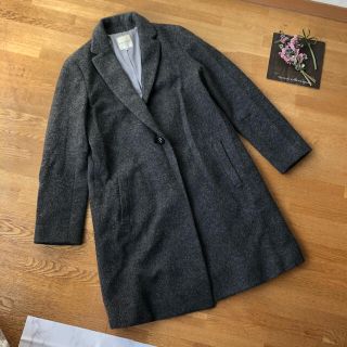 組曲 チャコールグレー チェスターコート ロングコート オンワード樫山