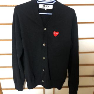 コムデギャルソン(COMME des GARCONS)のプレイコムデギャルソン M 黒カーディガン(カーディガン)