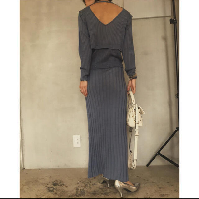 Ameri VINTAGE(アメリヴィンテージ)の専用Ameri SEPARATING KNIT DRESS 4way ワンピース レディースのワンピース(ロングワンピース/マキシワンピース)の商品写真