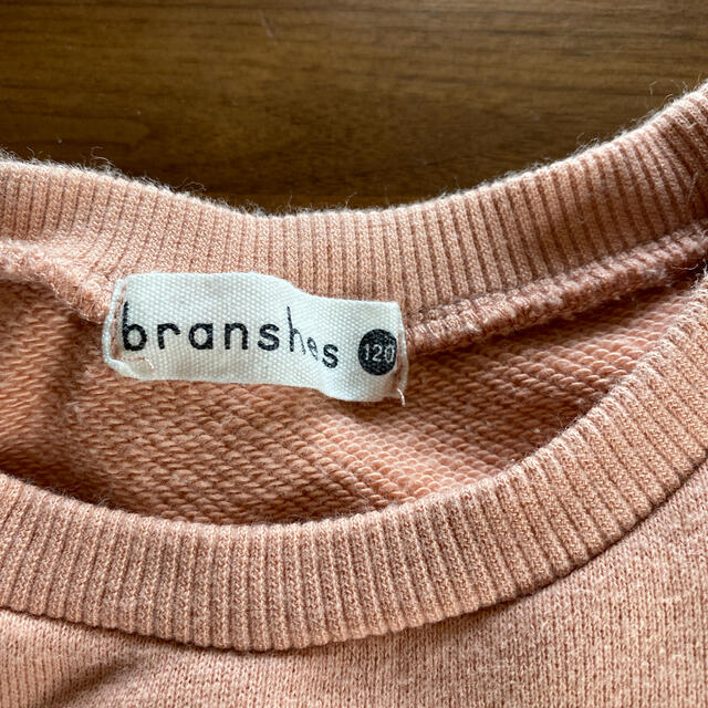Branshes(ブランシェス)の袖シャギーボリュームスエット  120cm キッズ/ベビー/マタニティのキッズ服女の子用(90cm~)(Tシャツ/カットソー)の商品写真