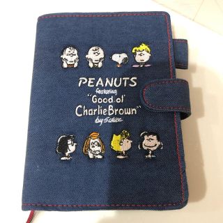 ピーナッツ(PEANUTS)のスヌーピー　手帳　70周年　デニム(カレンダー/スケジュール)