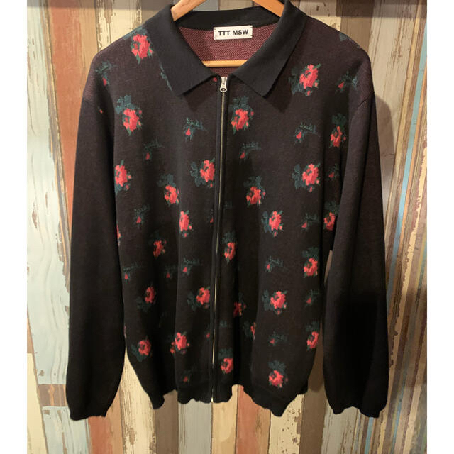 FLOWER KNIT POLO black TTT_MSW 早い者勝ち