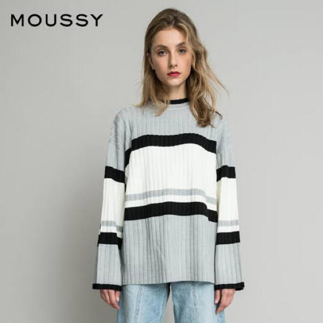moussy(マウジー)のLINE LONG RIB KNIT レディースのトップス(ニット/セーター)の商品写真