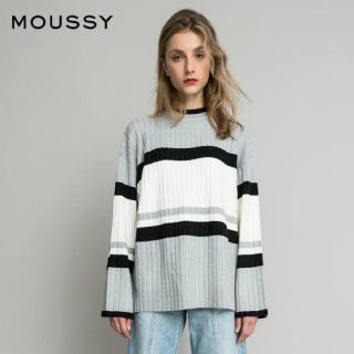 マウジー(moussy)のLINE LONG RIB KNIT(ニット/セーター)