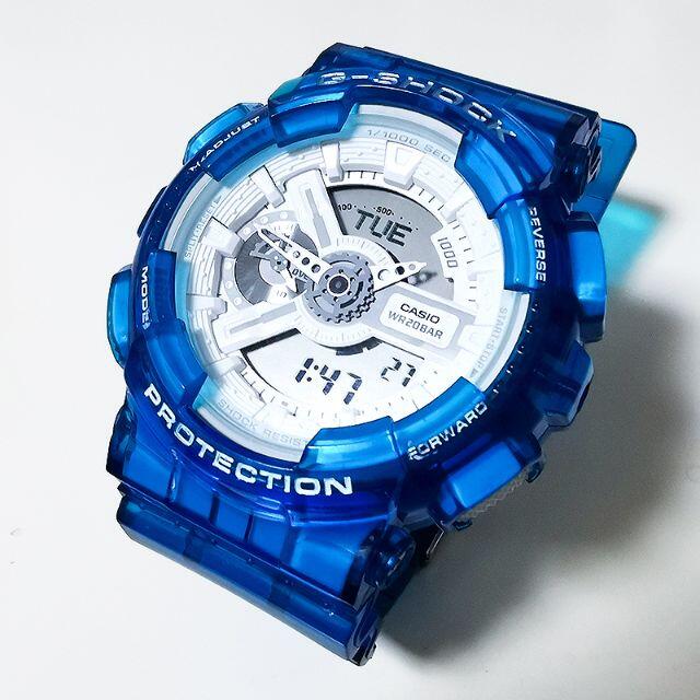 G-SHOCK GA-110BC ブルースケルトン & メタル遊環