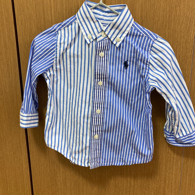 Ralph Lauren(ラルフローレン)の【再値下げ】ラルフローレンベビー　ストライプシャツ キッズ/ベビー/マタニティのベビー服(~85cm)(シャツ/カットソー)の商品写真