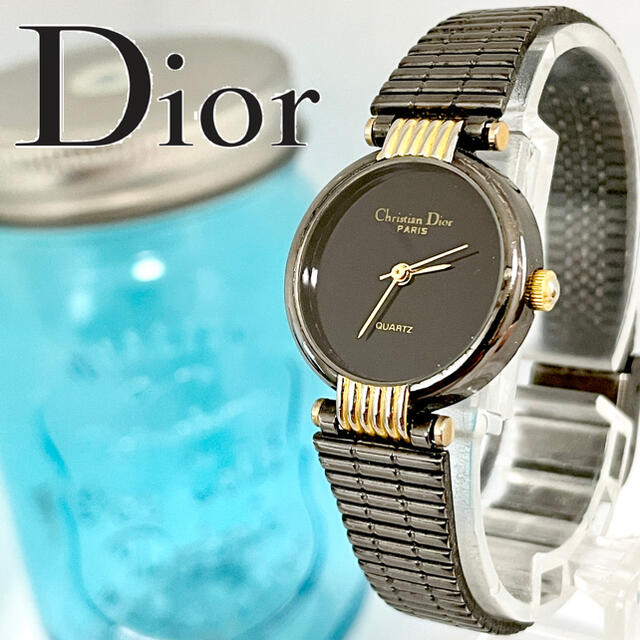 Christian Dior(クリスチャンディオール)の71 クリスチャンディオール時計 レディース腕時計　新品電池　ブラック レディースのファッション小物(腕時計)の商品写真