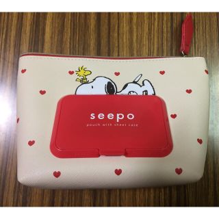 スヌーピー(SNOOPY)のSNOOPYウェットティッシュが収納できるポーチ(日用品/生活雑貨)