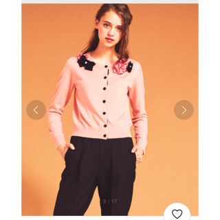 ランバンオンブルー(LANVIN en Bleu)のランバンオンブルー   ♡リボンカーディガン♡新品未使用(カーディガン)