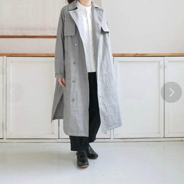 TISSU トレンチ コート　グレンチェック　size3 レディースのジャケット/アウター(トレンチコート)の商品写真