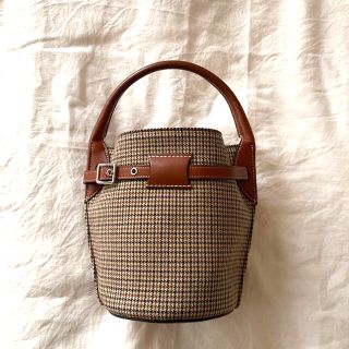 セリーヌ(celine)のセリーヌ  CELINE ビッグバッグ　ナノ　バケット　ツイード　チェック(ショルダーバッグ)