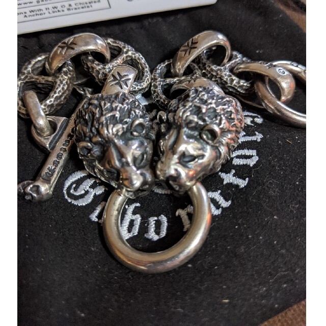 Gabor(ガボール)の2Lions With H.W.O & Chiseled Anchor Link メンズのアクセサリー(ブレスレット)の商品写真