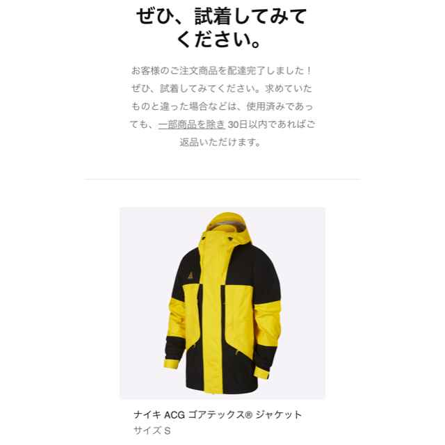 Nike ACG GORETEX JACKET　ジャケット　Ｓサイズ