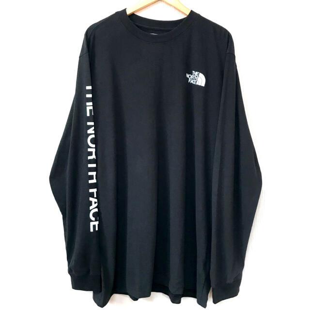 THE NORTH FACE(ザノースフェイス)のアームロゴ☆ 3XL相当 新品 ノースフェイス ロンT 黒 ビッグサイズ メンズのトップス(Tシャツ/カットソー(七分/長袖))の商品写真