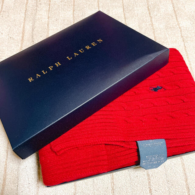 Ralph Lauren(ラルフローレン)の［新品］RALPH LAUREN 🧣 ケーブルニットひざ掛け ♥️ レディースのファッション小物(マフラー/ショール)の商品写真