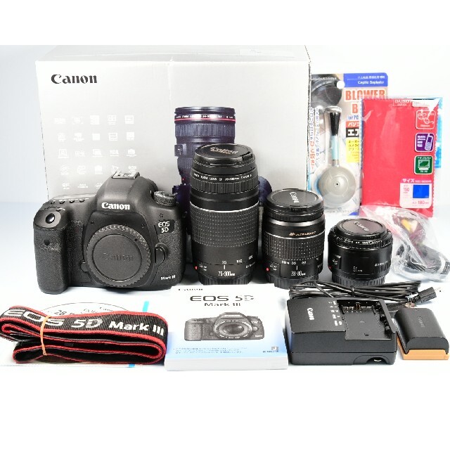 Canon EOS 5D MarkIII標準\u0026望遠\u0026単焦点トリプルレンズセットカメラバック