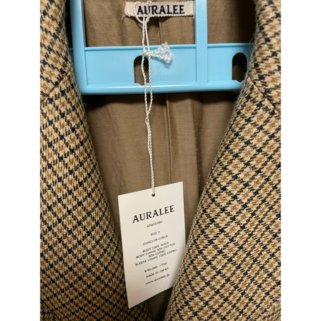 オーラリーガンクラブチェックコート メンズのジャケット/アウター(チェスターコート)の商品写真