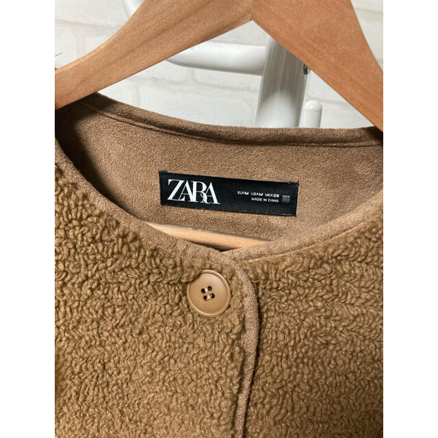 ZARA(ザラ)のボアコート レディースのジャケット/アウター(ノーカラージャケット)の商品写真