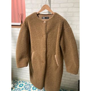 ザラ(ZARA)のボアコート(ノーカラージャケット)