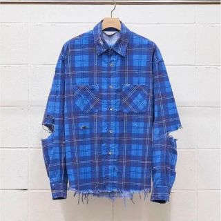 アンユーズド(UNUSED)のUNUSED Damage Check Nel Shirt 2019aw(シャツ)