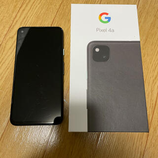 グーグルピクセル(Google Pixel)のPixel4a Just Black 128GB、純正ケース付き SIMフリー(スマートフォン本体)