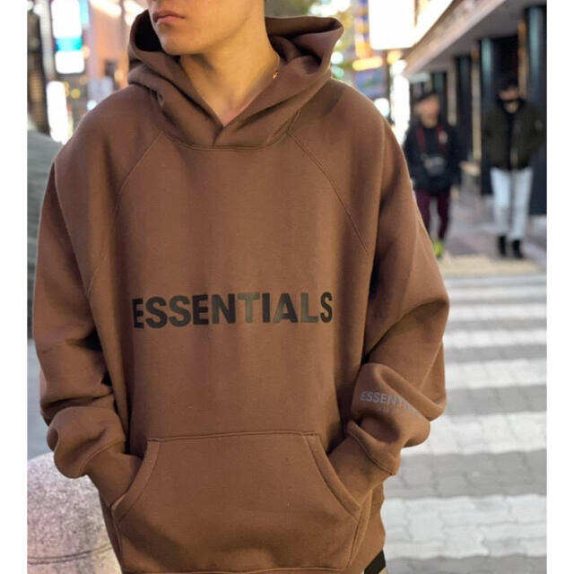 FEAR OF GOD(フィアオブゴッド)のエッセンシャルズ パーカー フーディー ブラウン 茶色 メンズのトップス(パーカー)の商品写真