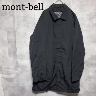 【美品】 モンベル ステンカラーコート ダウンライナー 軽量 ブラック メンズL